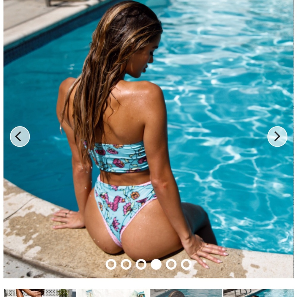 Kulani Kinis Twiggy pop high waisted cheeky bottom